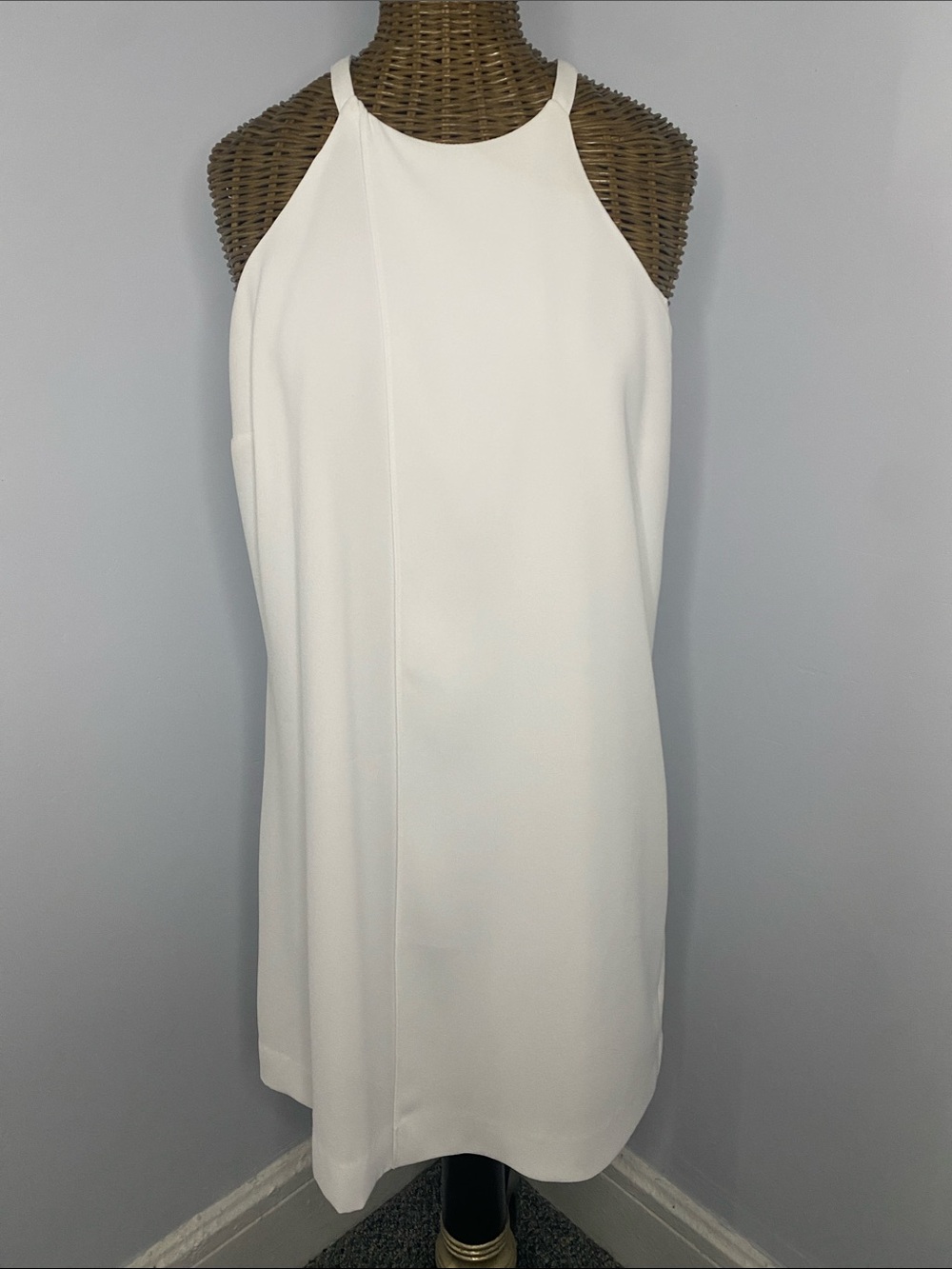 Alfani White Halter Neck Mini Dress